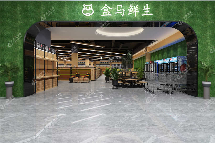 盒馬鮮生店鋪整體布局展示