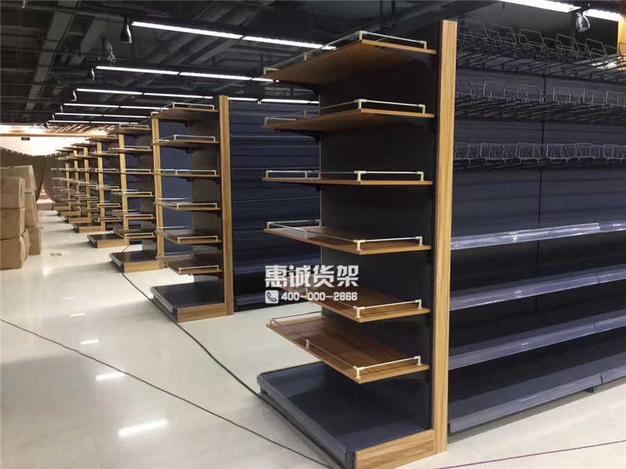 鋼木雙面超市貨架