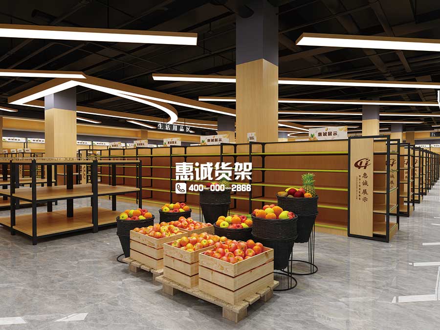易果生鮮超市貨架