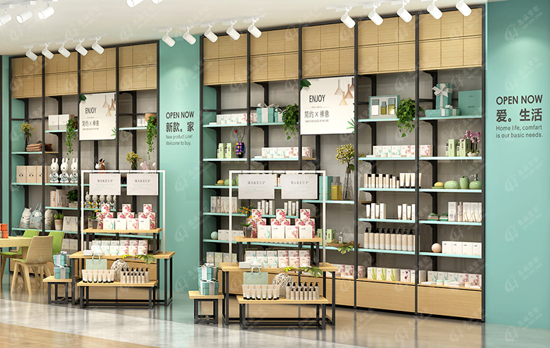 精品店貨架的陳列